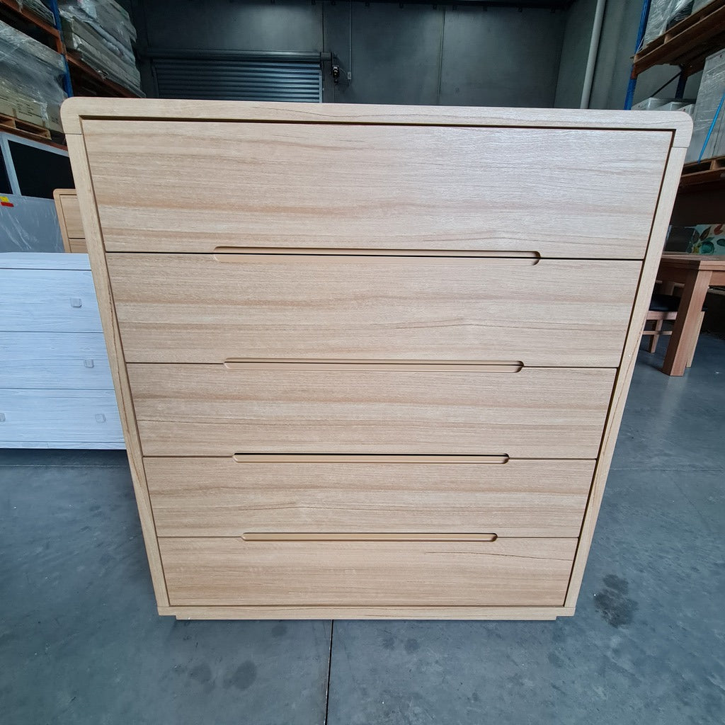 Arcadia Ash 5-Drawer Tallboy