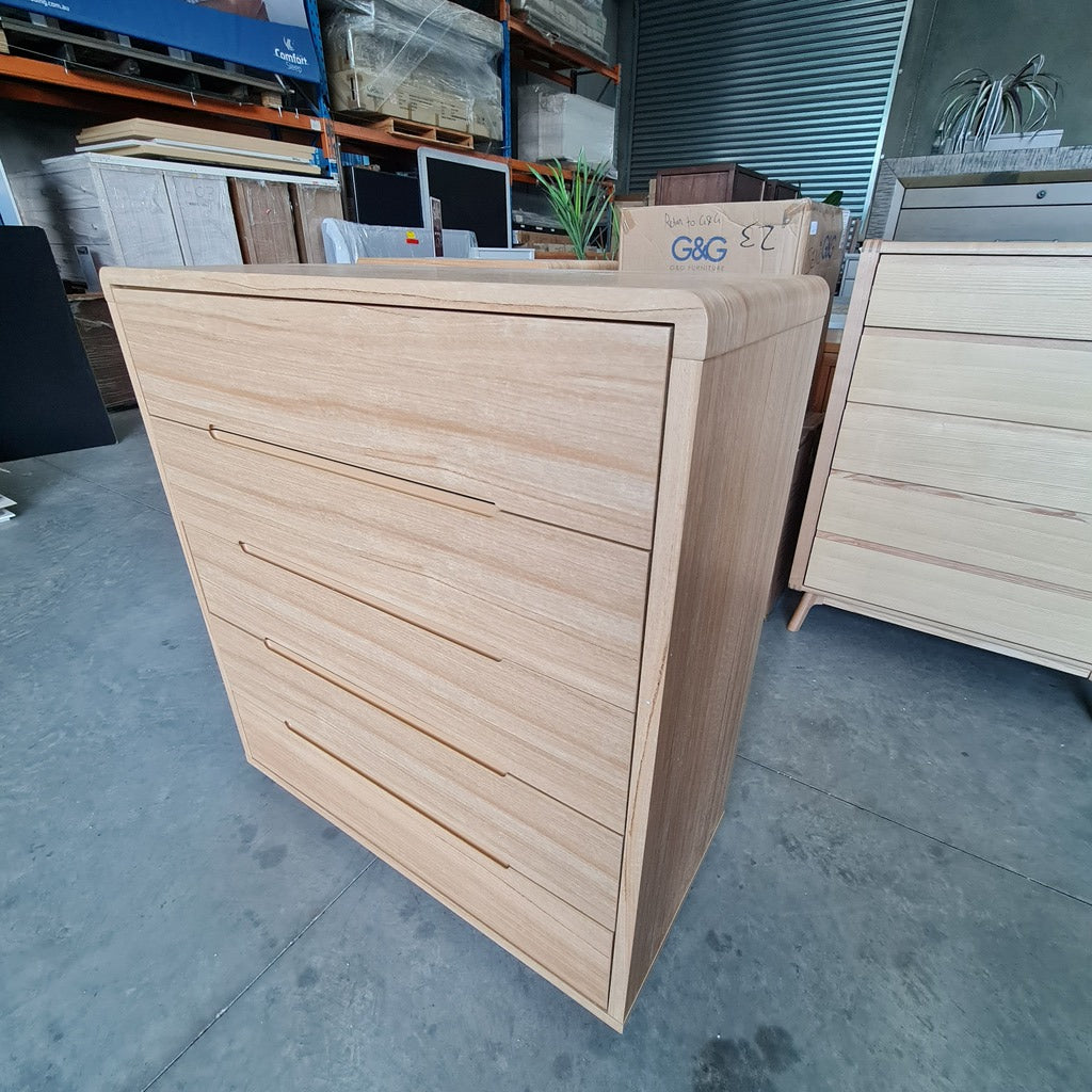 Arcadia Ash 5-Drawer Tallboy