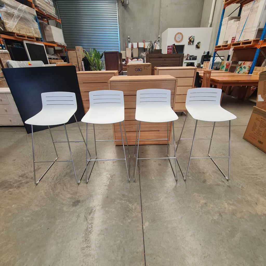 Spanish Designer SKIN Sled Bar Stool Set