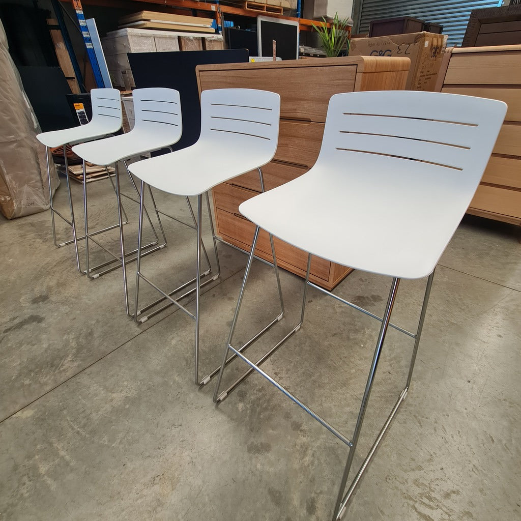 Spanish Designer SKIN Sled Bar Stool Set