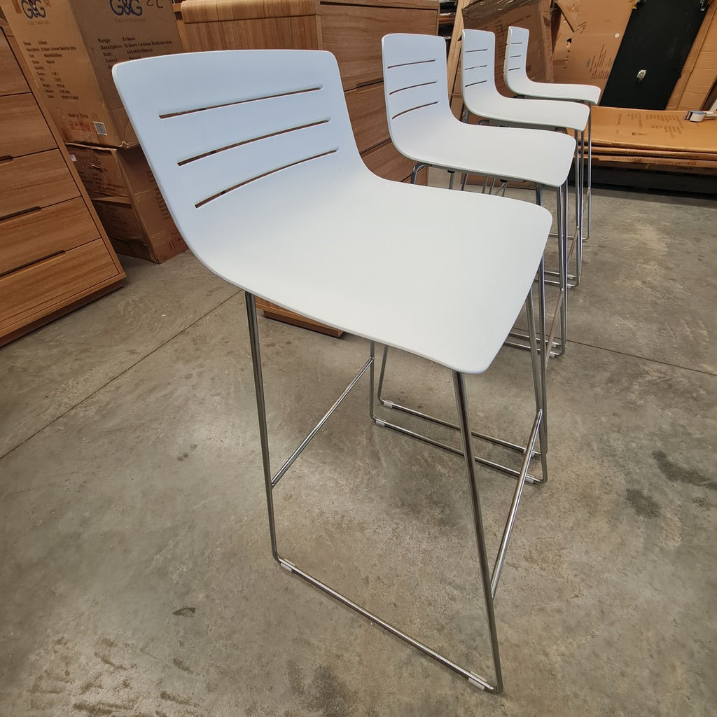 Spanish Designer SKIN Sled Bar Stool Set