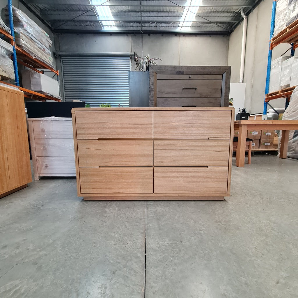 Arcadia Ash Scandi 6 Drawer Dresser