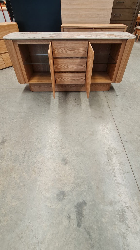 Modern Ceramic - Top Ash Veneer Sideboard