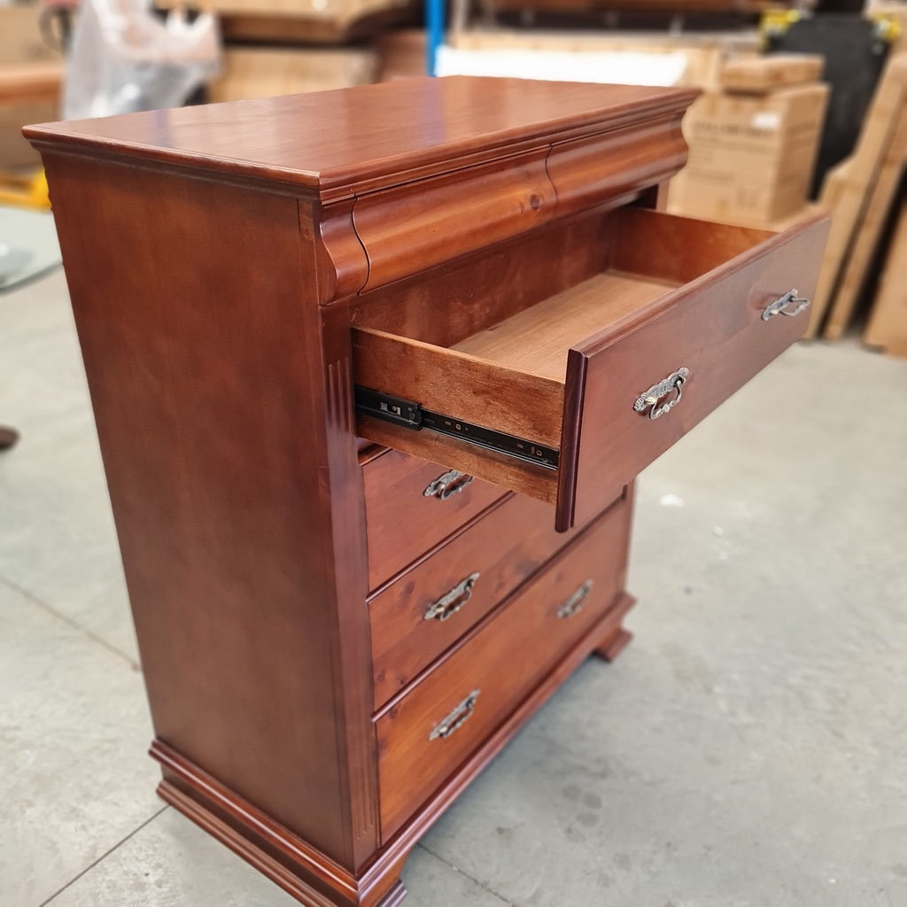 Classic Solid Timber Tallboy - hidden drawers