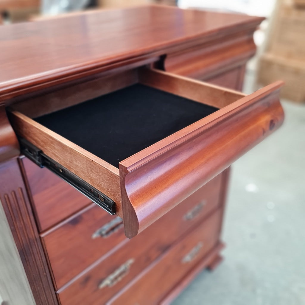 Classic Solid Timber Tallboy - hidden drawers