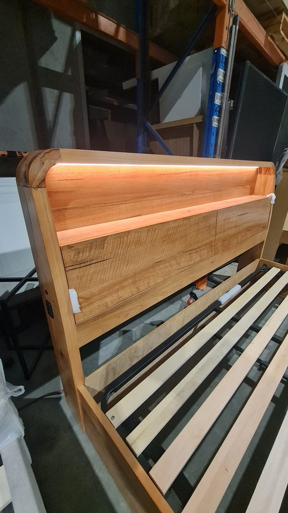 King Marri Timber Gas Lift Storage Bed