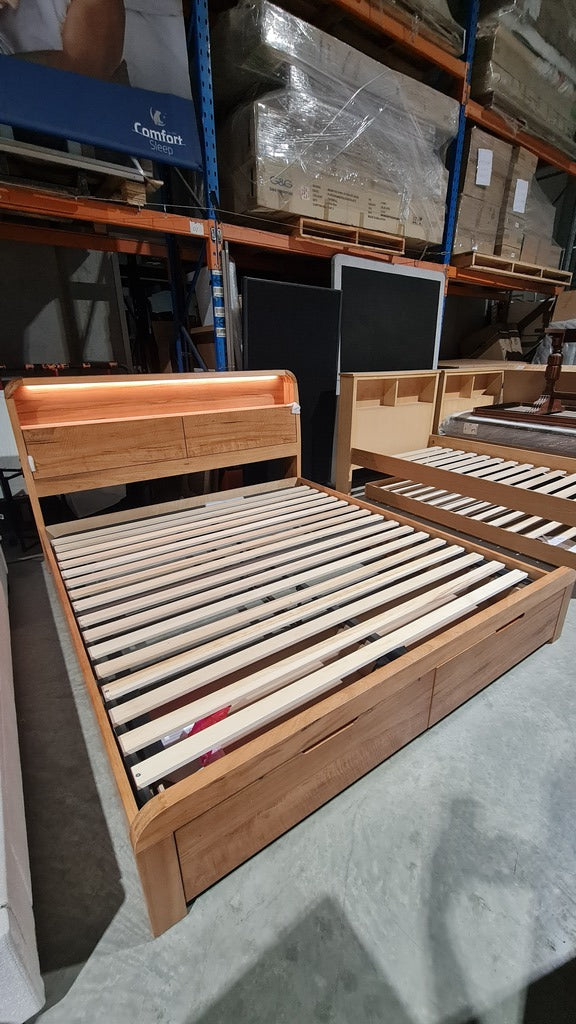 King Marri Timber Gas Lift Storage Bed