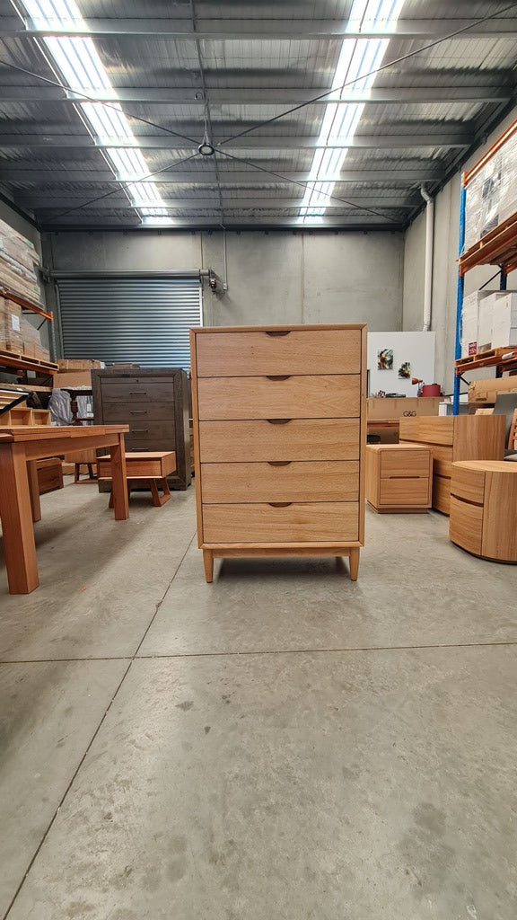 LIGHT OAK SCANDI TALLBOY