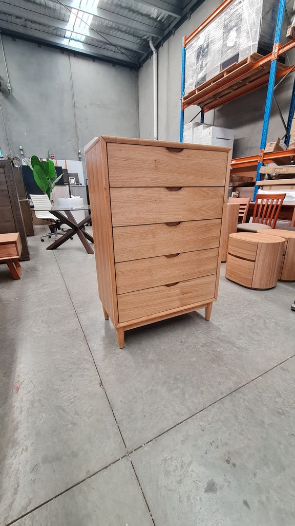 LIGHT OAK SCANDI TALLBOY