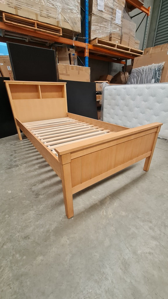 Ash Timber King Single Bed with Verve Serenity Ultima Plush Mattress(Sealed New)