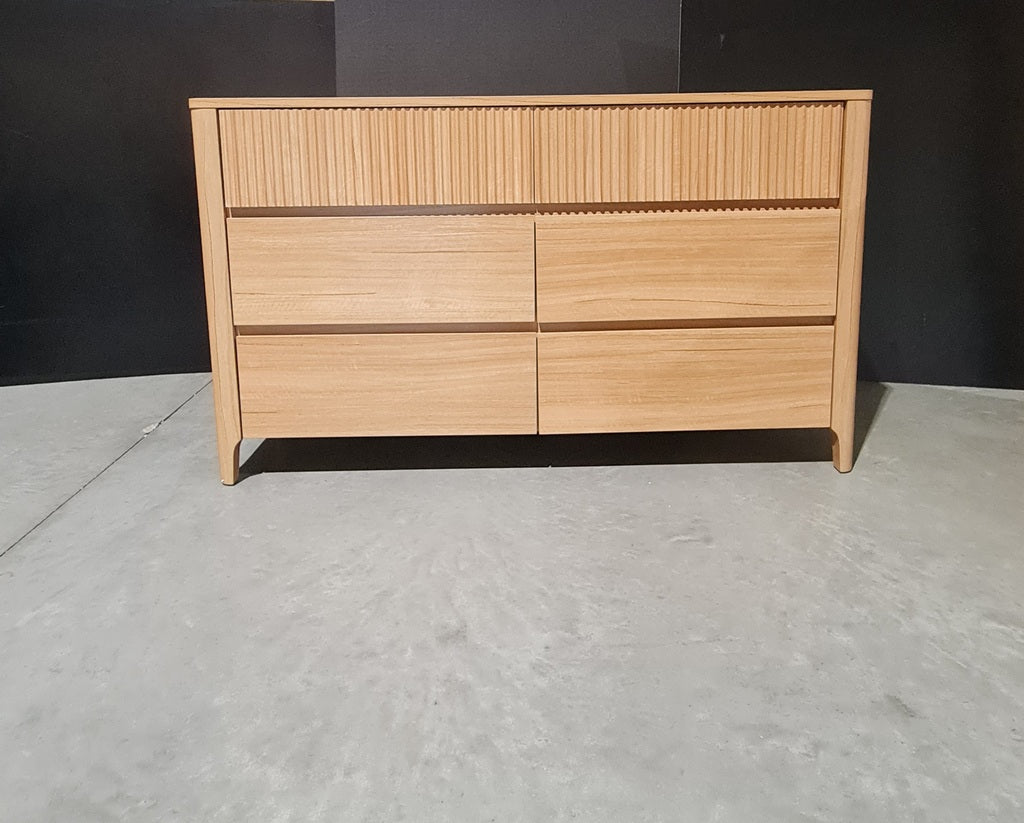Natural 6 Drawer Dresser - Scandi / Contemporary
