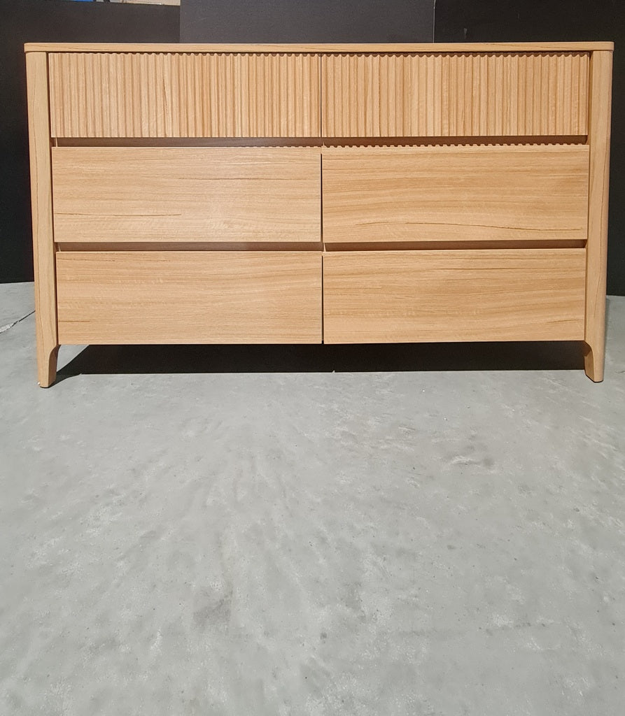 Natural 6 Drawer Dresser - Scandi / Contemporary