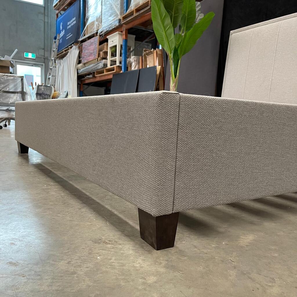 King Bed Frame – Warwick 'Light Grey' Fabric