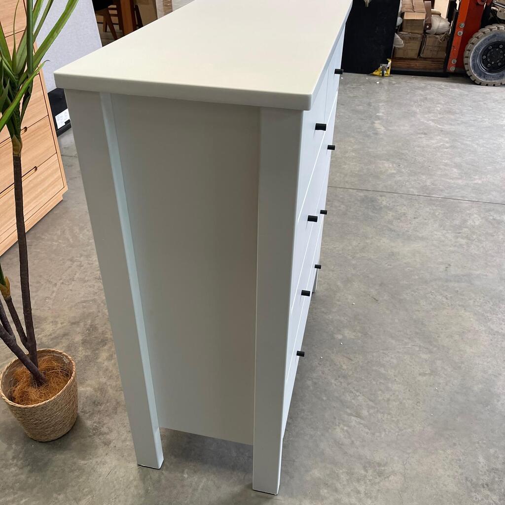 Aspro White 5 Drawer Tallboy