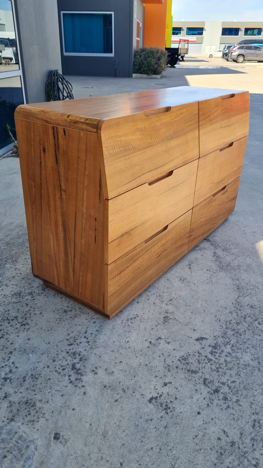 Marri Timber 6 Drawer Dresser