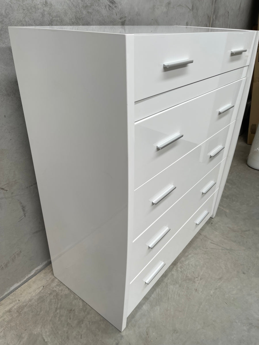 White Gloss Jewellery Tallboy