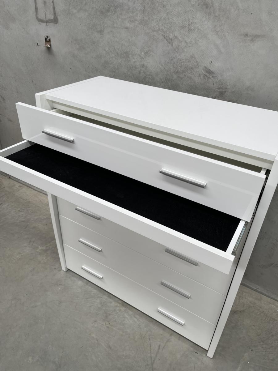 White Gloss Jewellery Tallboy