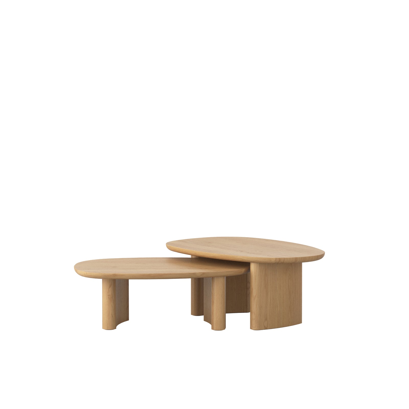 Twinbrook Nesting Tables (Set Of 2) Natural Oak - clearance furniture