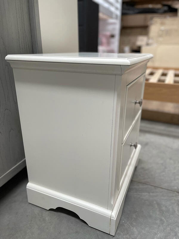 Blanc 2-Drawer Bedside Table
