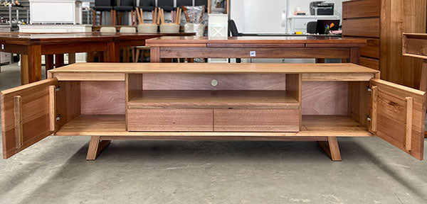 Solid Tasmanian Oak Entertainment Unit 2100mm