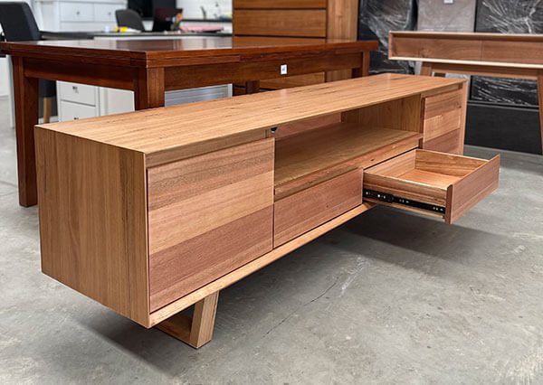 Solid Tasmanian Oak Entertainment Unit 2100mm