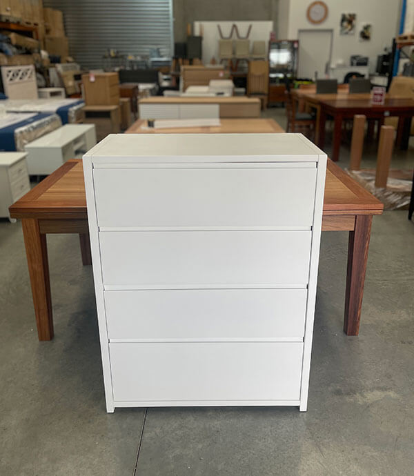 Aspen 4-Drawer White Tallboy