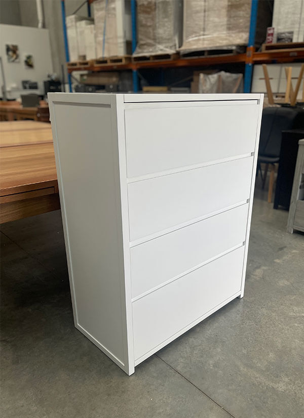 Aspen 4-Drawer White Tallboy