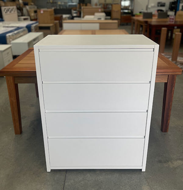 Aspen 4-Drawer White Tallboy