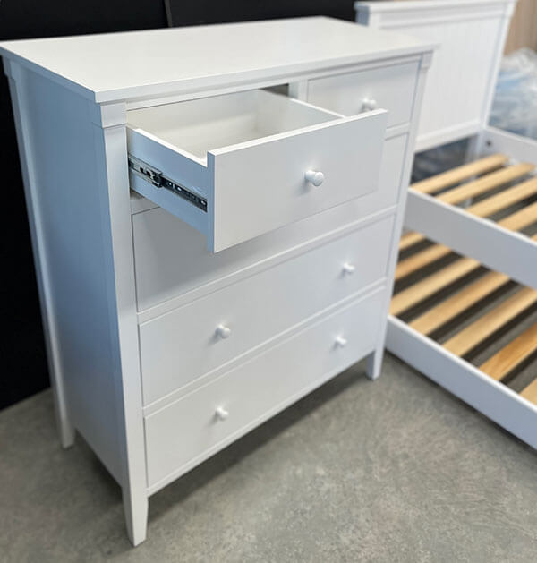 White Single w/ Trundle 3 Piece Bedroom Set