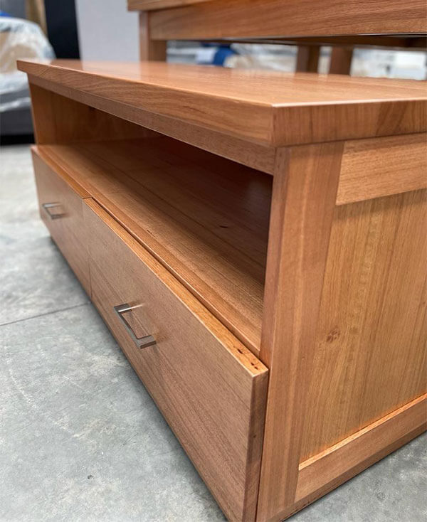 Tasmanian Oak 2 Drawer Entertainment Unit