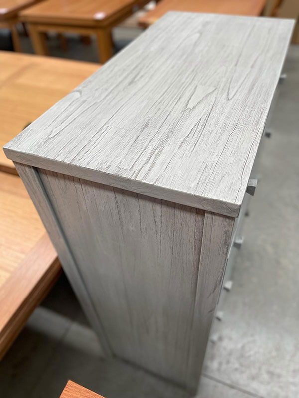 Bayside Greywash 5-Drawer Tallboy