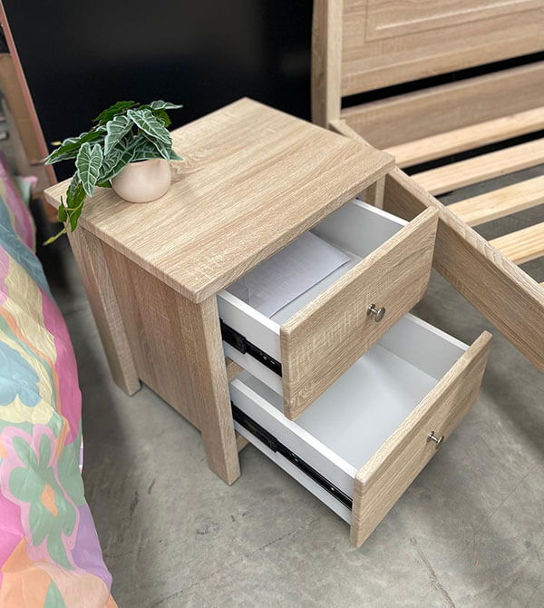 Light Oak 3-Piece Single Bed Set