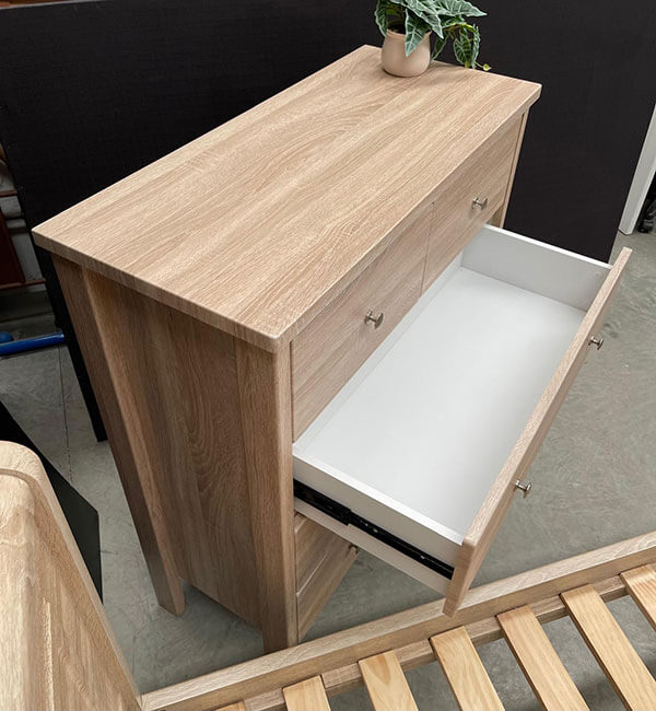 Light Oak 3-Piece Single Bed Set