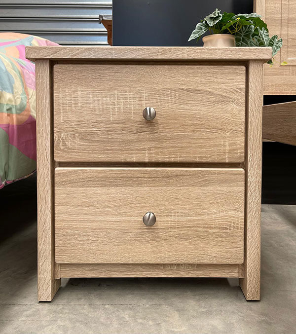 Light Oak 3-Piece Single Bed Set