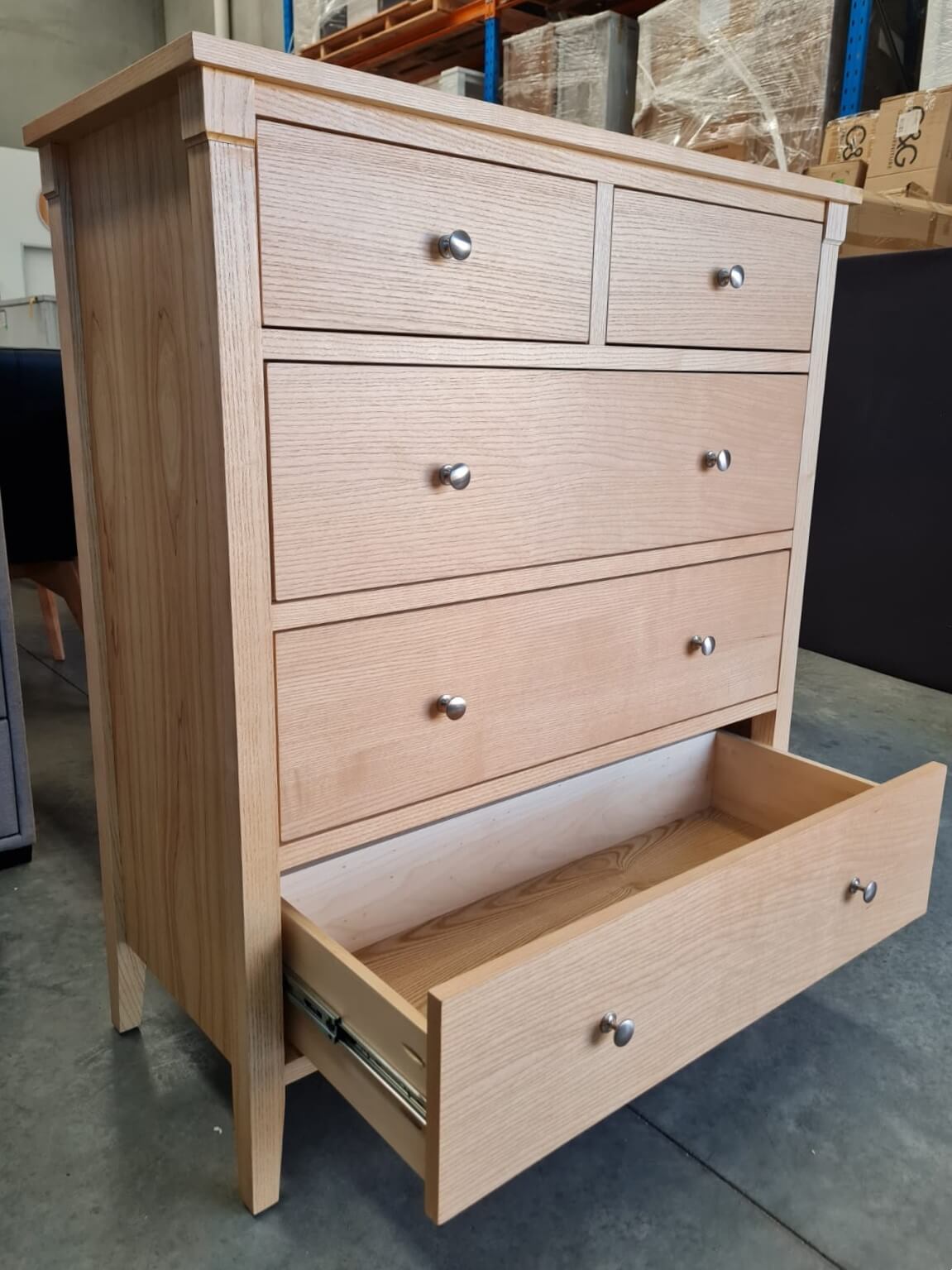 Cambridge 5-Drawer Natural Tallboy