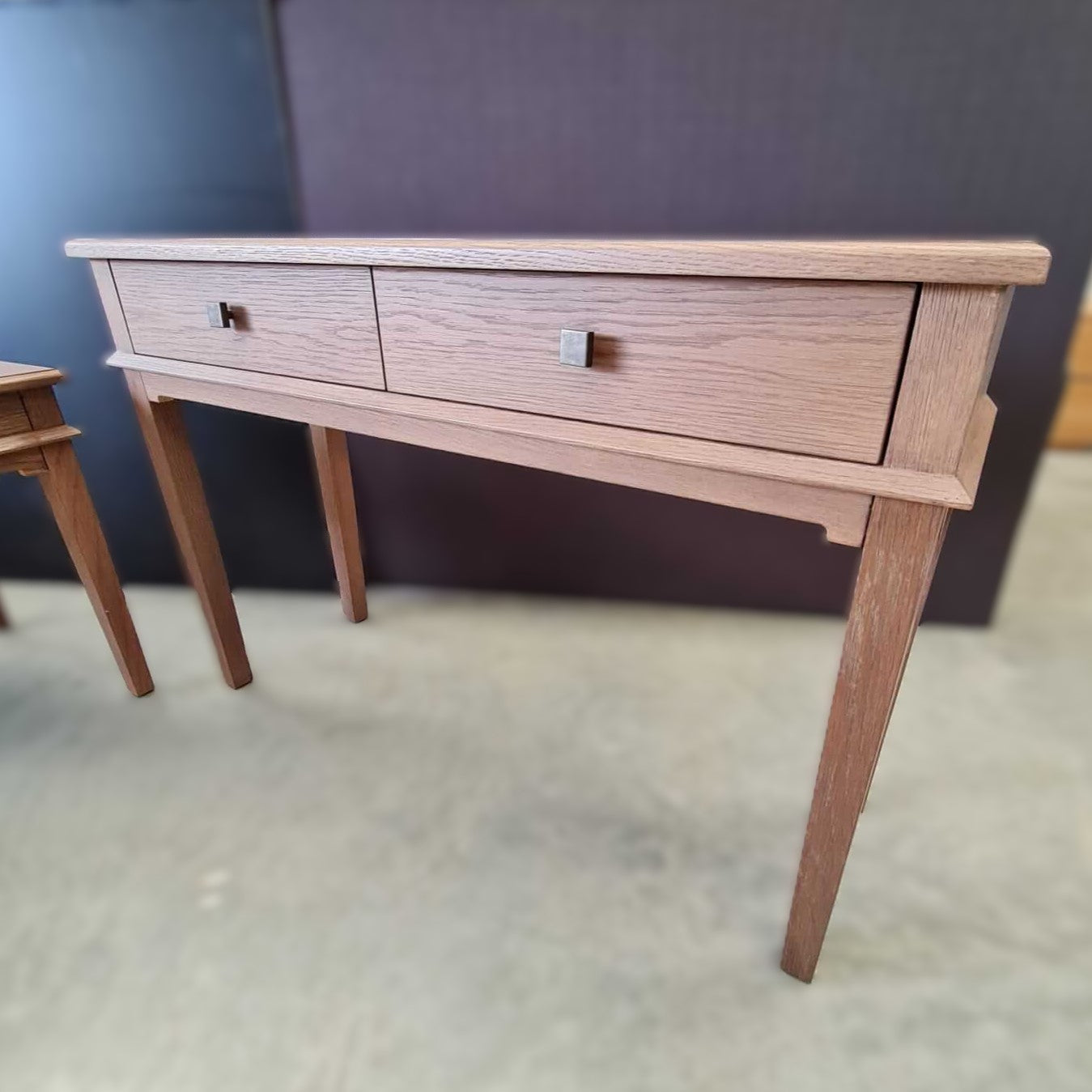 Oak Haven Console & Lamp Table Set