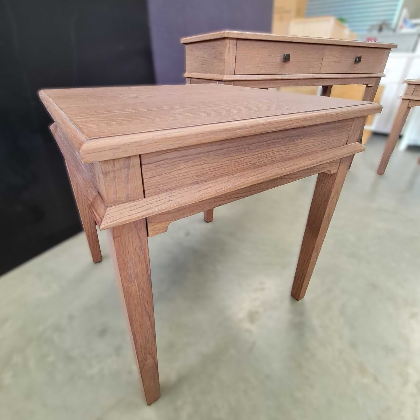 Oak Haven Console & Lamp Table Set