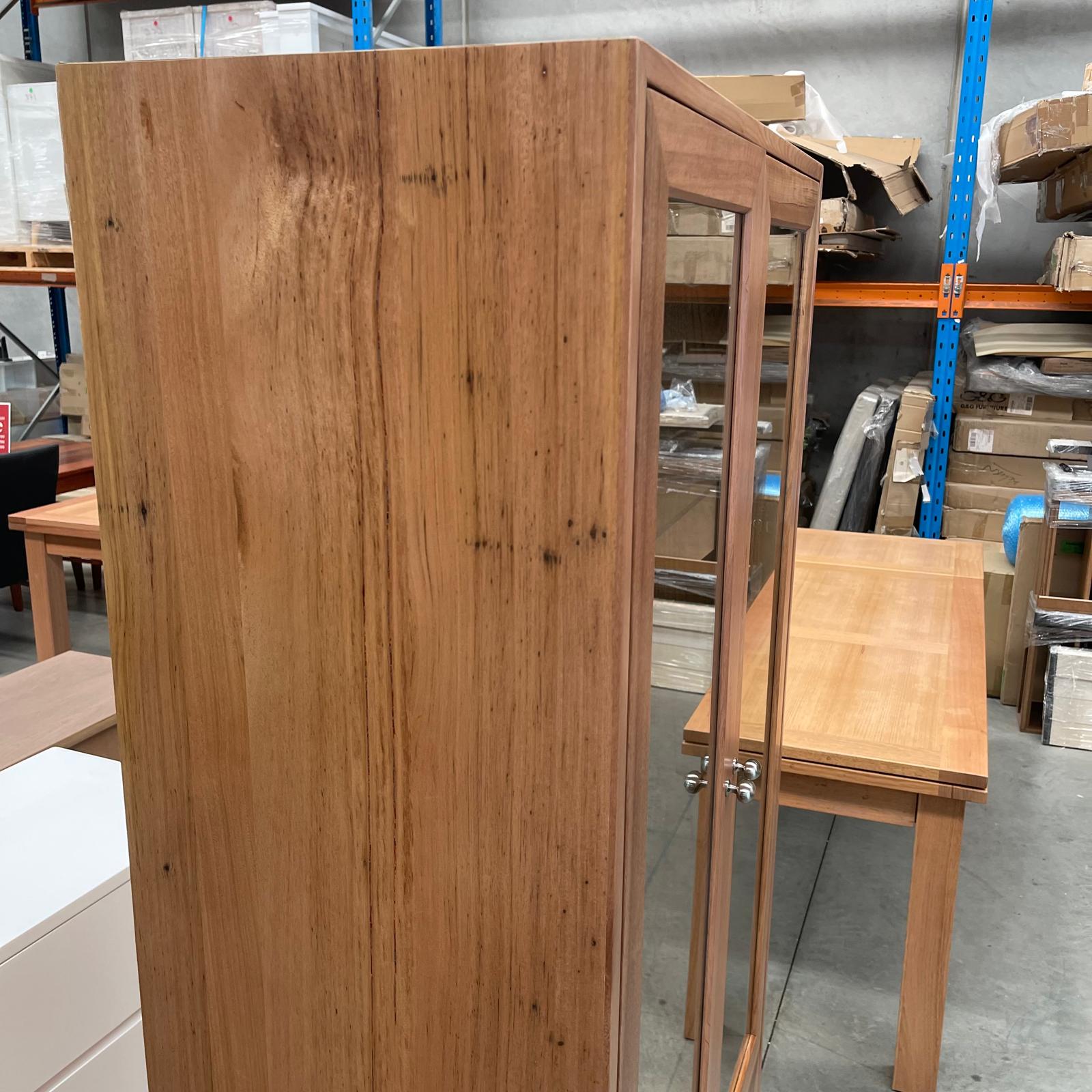 Tasmanian Oak Glass Display Cabinet