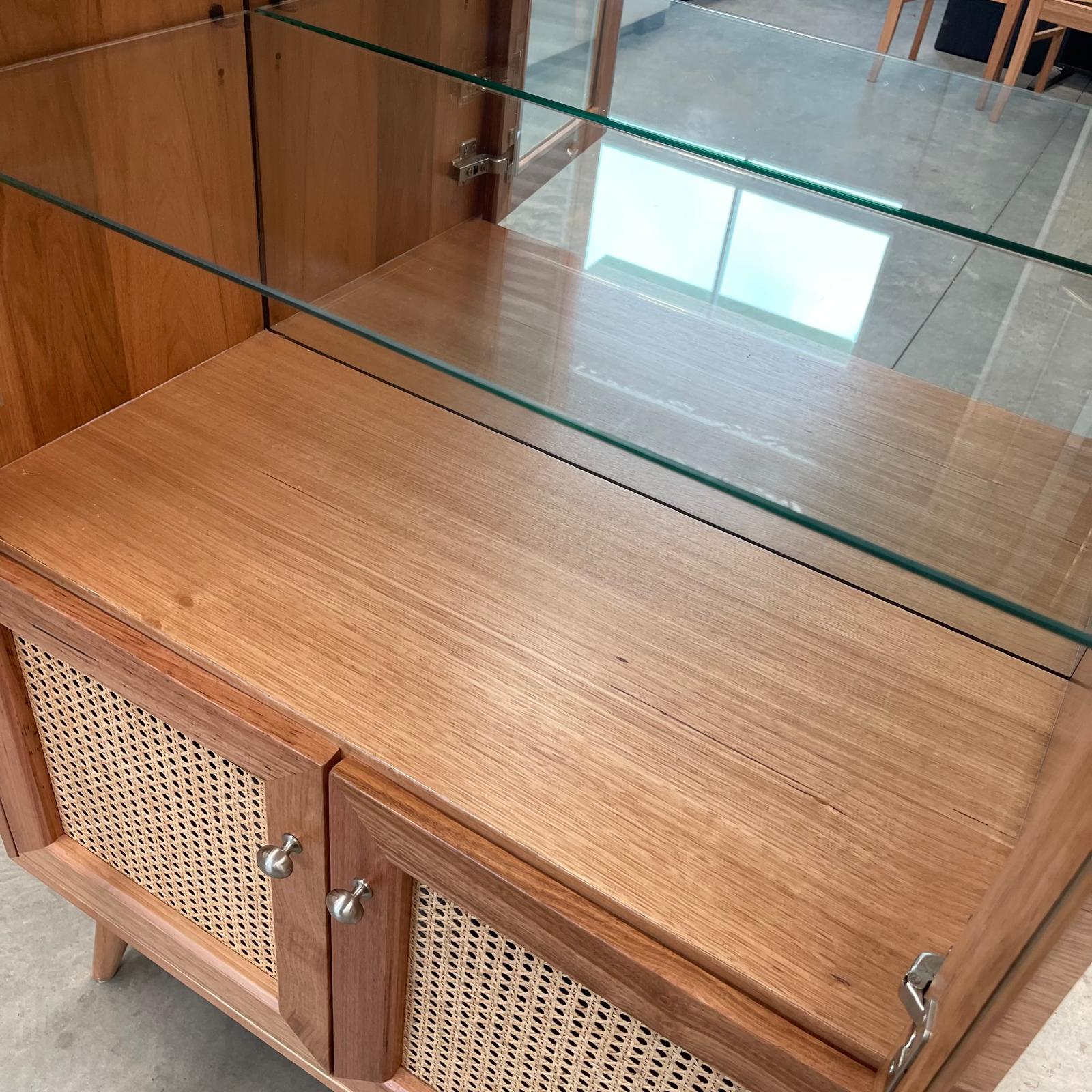 Tasmanian Oak Glass Display Cabinet