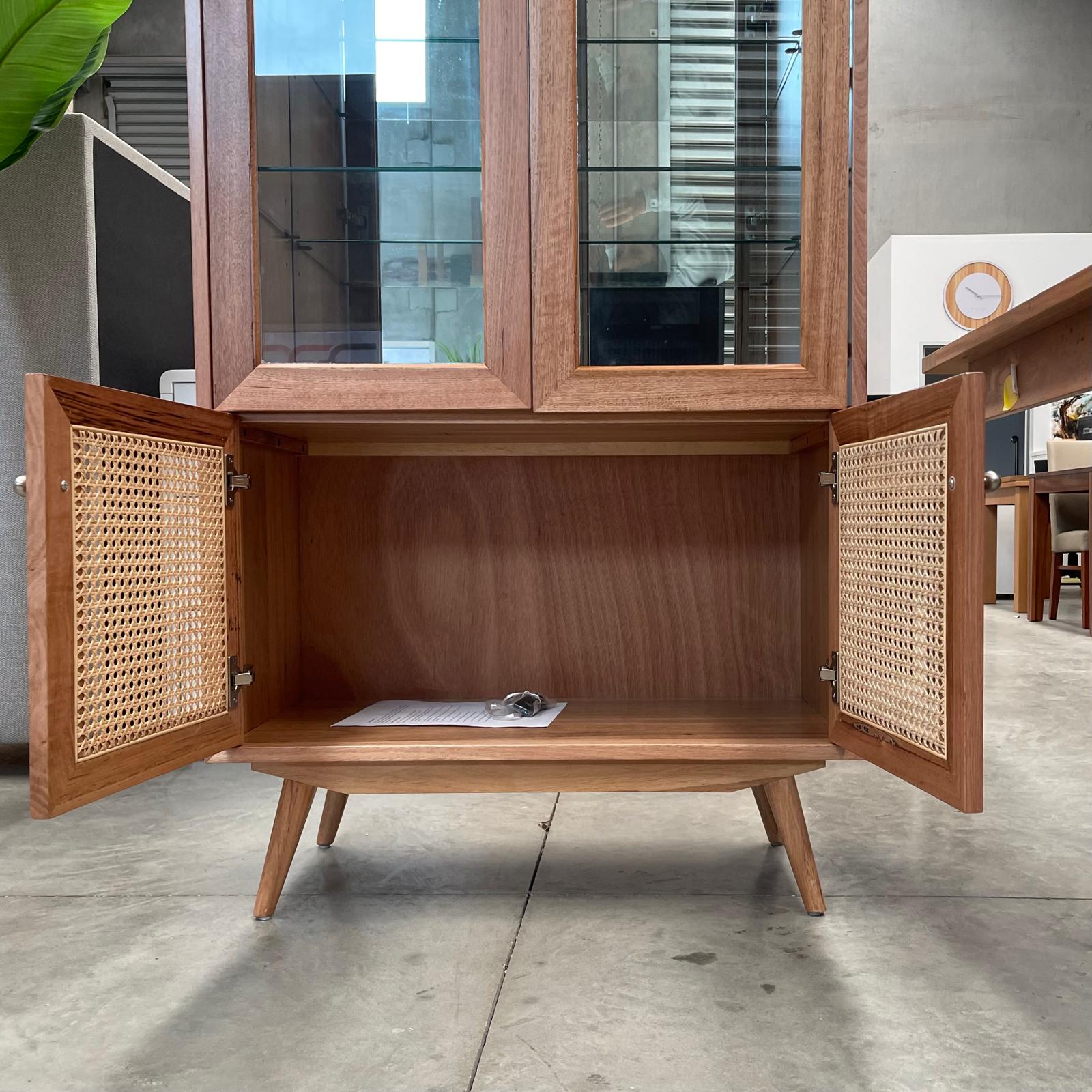 Tasmanian Oak Glass Display Cabinet