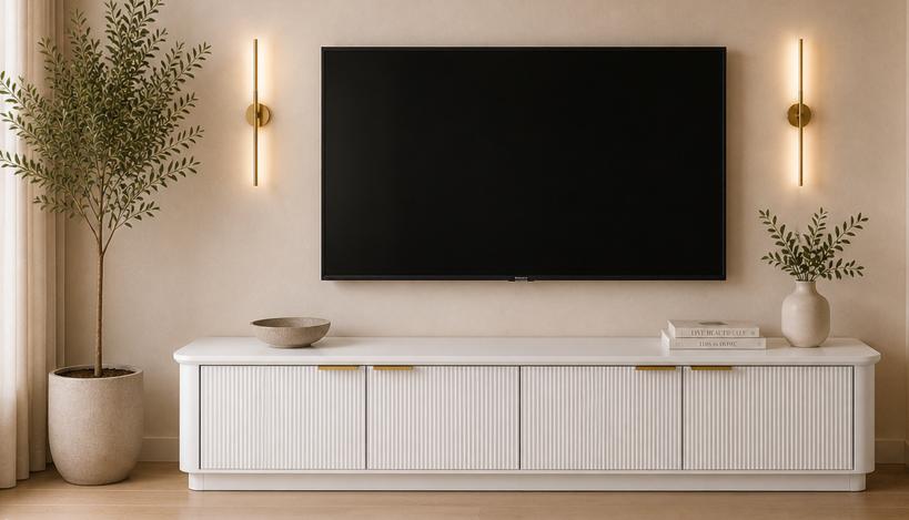 Lockwood Entertainment Unit — White — product photo