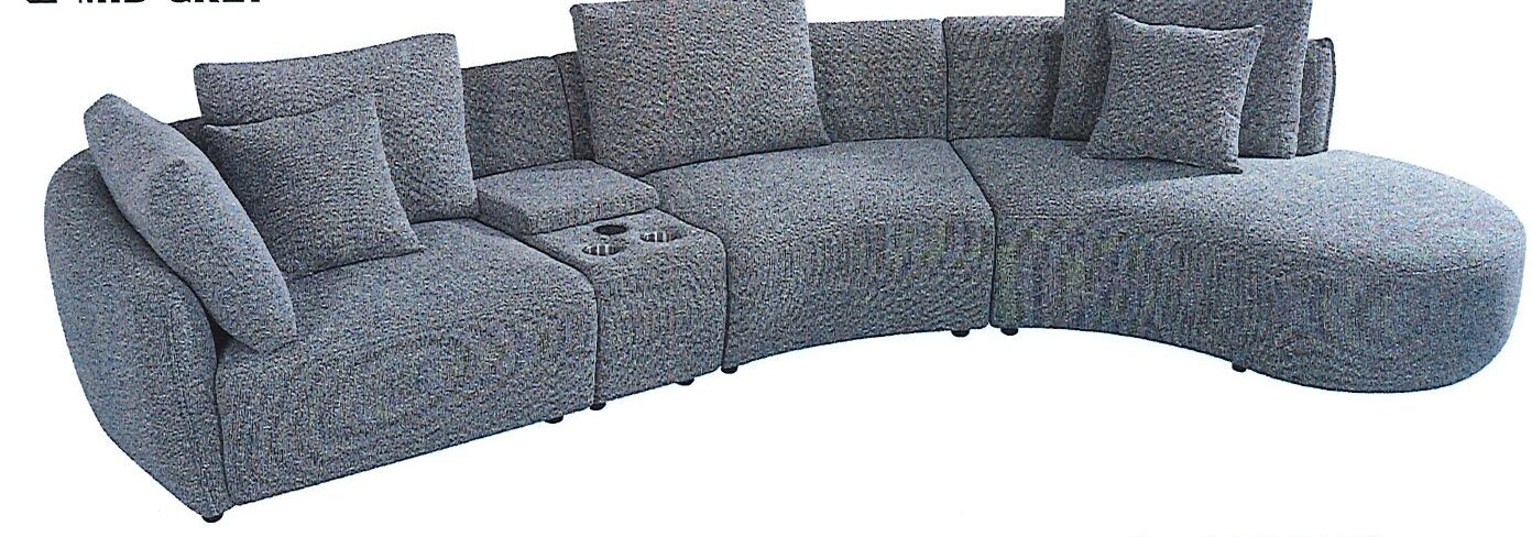 Eversley Corner Lounge - Mid Grey