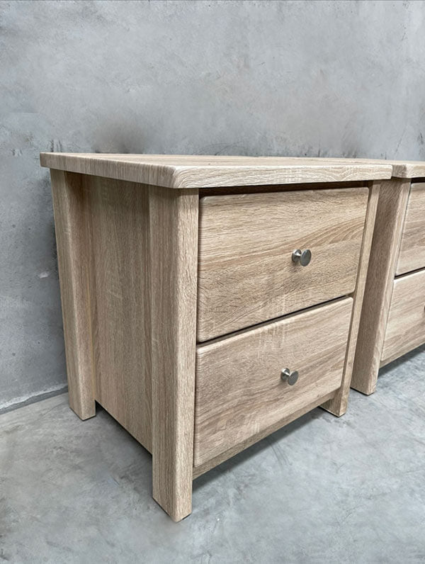 Light Oak Bedside Tables (Set of 2)