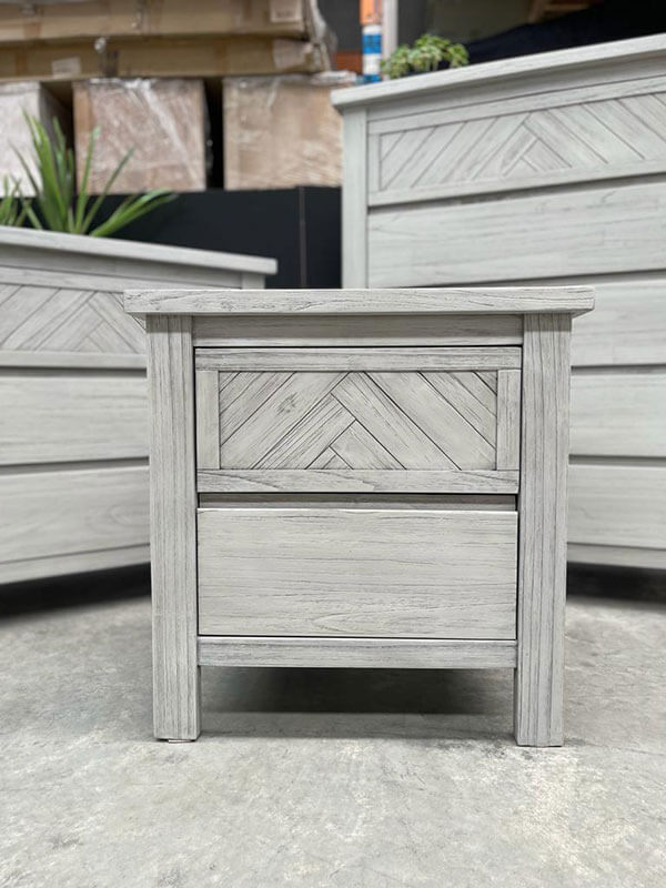 Silverton Herringbone Bedside Table