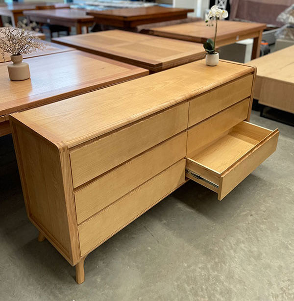 Nordic 6-Drawer Dresser