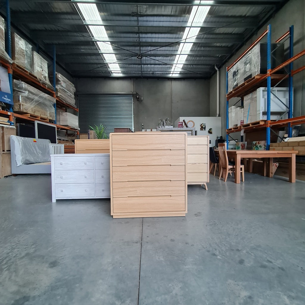 Arcadia Ash 5-Drawer Tallboy