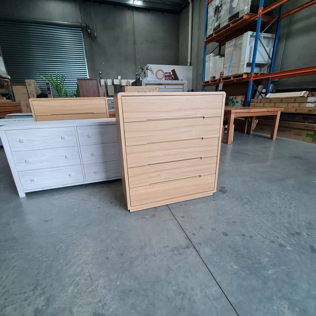 Arcadia Ash 5-Drawer Tallboy