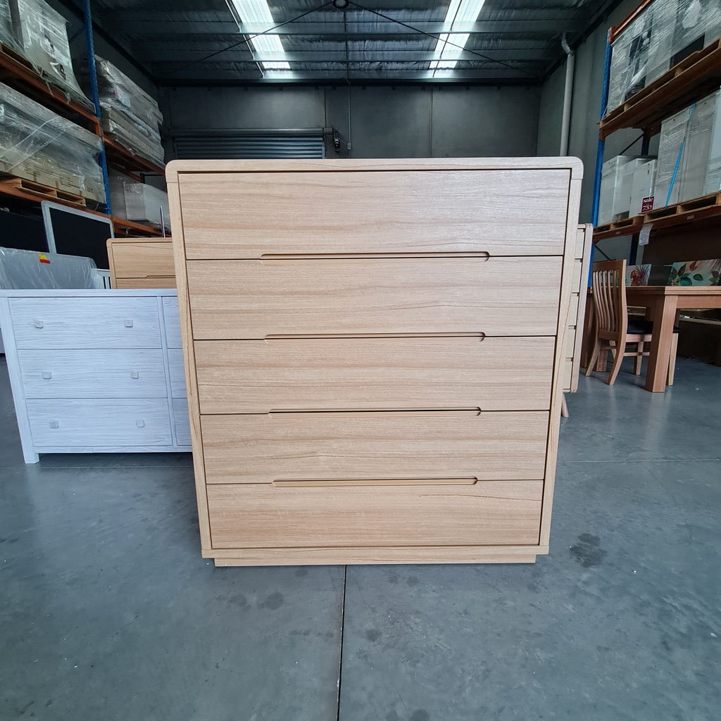 Arcadia Ash 5-Drawer Tallboy