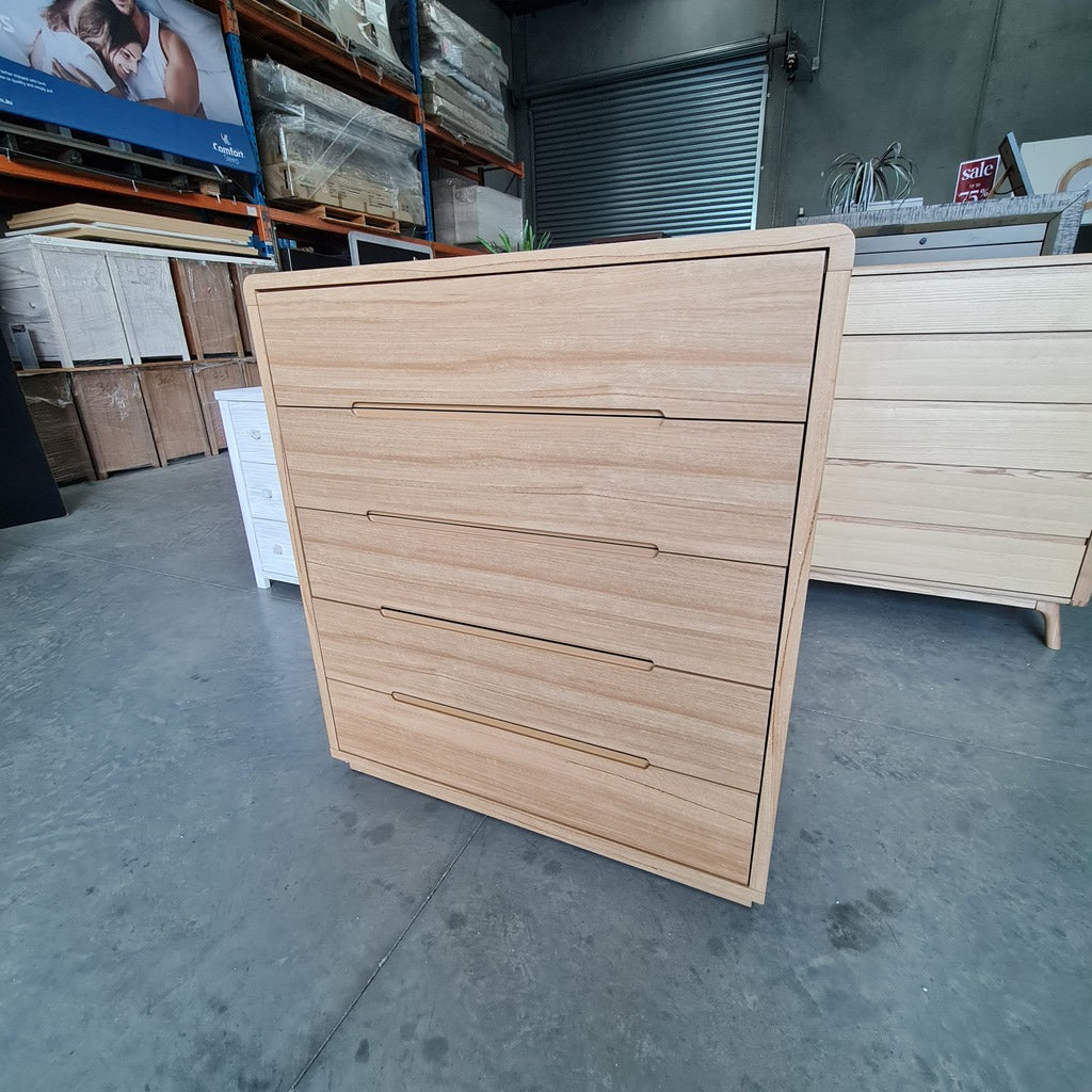 Arcadia Ash 5-Drawer Tallboy