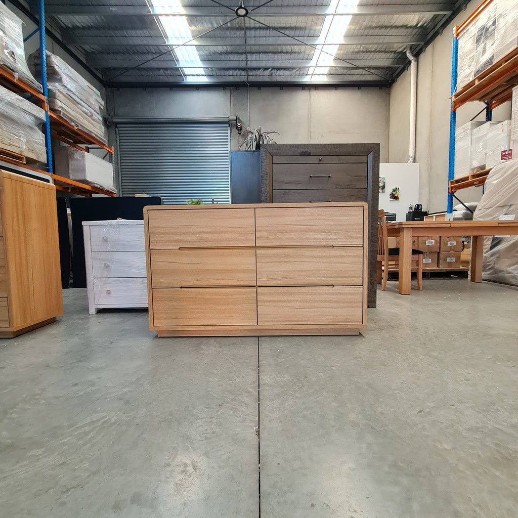 Arcadia Ash Scandi 6 Drawer Dresser